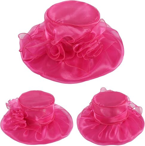 Kentucky Derby Hat for Women Organza Fascinator Tea Party Wedding Church Dress Hats in Saudi Arabia