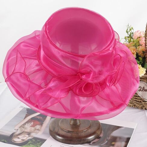 Kentucky Derby Hat for Women Organza Fascinator Tea Party Wedding Church Dress Hats in Saudi Arabia
