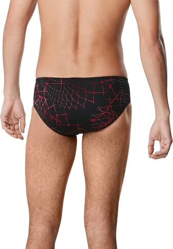 Speedo Men's Standard Swimsuit Brief Endurance+ Printed Team Colors, Galactic Maroon, 36 in Saudi Arabia