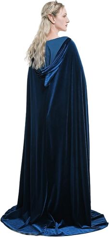 daizbella عصر النهضة عباءة مقنعين عباءة مخملية مقنعين كيب عيد الميلاد زي الهالوين التأثيري عباءة القرون الوسطى in Kuwait