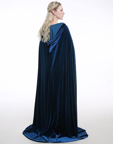 daizbella عصر النهضة عباءة مقنعين عباءة مخملية مقنعين كيب عيد الميلاد زي الهالوين التأثيري عباءة القرون الوسطى in Kuwait