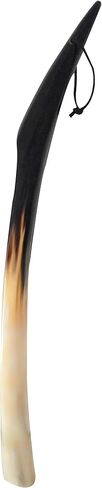 Authentic Handcrafted Natural Real Shoe Horn Made with Real Horn Long Handled with Leather Loop 17" in Saudi Arabia