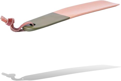 VALENTINO GAREMI Shoe Horn – 9.5" Genuine Beechwood Long Handle – Classic Design – Back Bend Shoe Helper Tool – Made in India in Kuwait