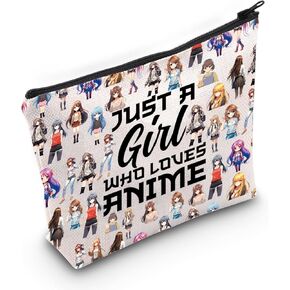 LEVLO Anime Fans Make up Bag Anime Lover Gift Anime Cosmetic Make up Bag For Women Cartoon Anime Makeup Bag (Love Animes Full Bag)