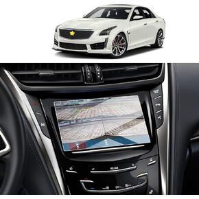 SKTU Screen Protector Foils for 2013-2019 Cadillac ATS SRX CUE infotainment interface 8In Navigation Display Tempered Glass 9H Hardness Anti Glare HD Clear LCD GPS Touch Screen Protective Film for 2013-2019 Cadillac ATS SRX