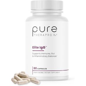 Pure Therapro Rx Elite IgG Immunoglobulin Supplement | 1100+ mg IgG, IGA & IgM Serum Derived Immunoglobulins (SBI) | Colostrum Supplement Alternative | Gluten, Dairy & GMO Free (120 Capsules)