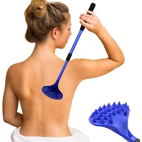 Back Scratcher for Women Men Extendable with Strong ABS Massage Head, 21inch Body Scratcher for Adults - Pets Compact - Retractable（Black） in Saudi Arabia