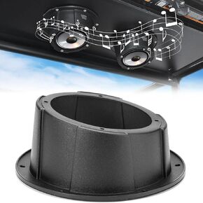 KEMIMOTO Single 6.5 Inch Speaker Pod, Universal Angled Boxes Enclosure for 6.5" Speakers Compatible with UTVs, RVs, Cars, Boats, Trunks, Trailers - 9.56 Inch Surface Mount