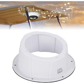 KEMIMOTO Single 6.5 Inch Speaker Pod, Universal Angled Boxes Enclosure for 6.5" Speakers Compatible with UTVs, RVs, Cars, Boats, Trunks, Trailers - 9.56 Inch Surface Mount