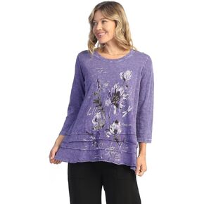 Jess & Jane Floral Print Layered Tunic Top