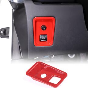 CHEAYAR Parking Brake Button Switch P Button Cover Compatible with Chevrolet Corvette C8 2020-2023, Electronic Parking Handbrake Panel Cover Trim, C8 Accessories (ABS-Carbon Fiber Pattern)