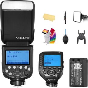 Godox V860III-C فلاش الكاميرا Speedlite، TTL HSS 2.4G 1/8000s GN60 5300K ضوء النمذجة مع بطارية ليثيوم أيون متوافقة مع كاميرات Canon DSLR وجهاز إرسال فلاش لاسلكي Godox XPro-C