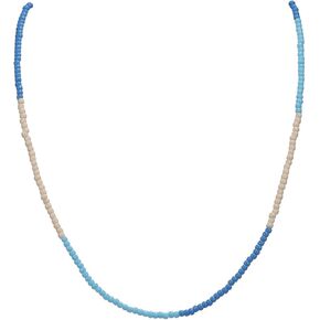 Bohemian Hawaiian Colorful Beaded 14K Gold Plated Cubic Zirconia diamond tennis necklace for Teen Girls Women