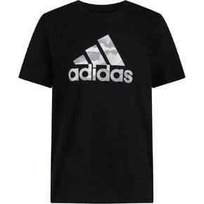 adidas Boys' Short Sleeve Cotton Camo Bos Logo T-Shirt