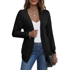 CPOKRTWSO Women's Cardigan Sweaters with Pockets Casual Long Sleeve Open Front Lightweight Cardigans for Women Trendy(S-XL)