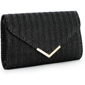 Straw Clutch Purse Raffia Rattan Summer Evening Bag Woven Beach Handbags for Women Wedding Vacation Travel Party 2024