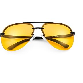 FEISEDY Night Driving Glasses Night Vision Aviator Anti Glare Eyewear for Men Women B2294