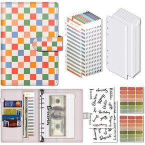 حافظة الميزانية، حافظة لطيفة لتوفير المال مقاس A6 مع مظاريف بسحاب، منظم أموال من جلد البولي يوريثان للنقود وأوراق ميزانية النفقات والأظرف النقدية لميزانية الكلاب اللطيفة in Kuwait