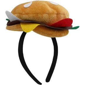 Adult Mini Pizza Hat Headband- Pepperoni Pie Food Vendor Cap Costume Accessory