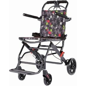 Ultralight Transport Wheelchair, Folding Portable Boarding Travelling Wheelchair with Hand Brake, Wheelchairs for Adults,Folding Wheelchairs (19.3X31.9X34.6 Back)