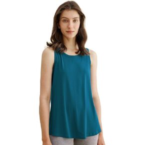 Latuza Women's Viscose Sleep Tank Top Sleeveless Pajamas Shirt