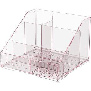 Makeup Organizer, Large Capacity Organizers, Make Up Organizers and Storage with Drawers, Makeup Organizer for Vanity for Makeup Brush, Nail Polish and Beauty Supplies （Pink）