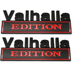 2pcs Big Size Vikings Valhalla Edition Auto Emblems Truck Badge 3D Car Bumper Sticker Assassin's Creed Valhalla Edition Emblem 3D Badges Decals Car Replacement, Viking Seasons (Matte Black)