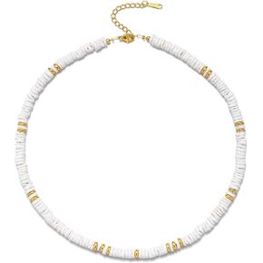 JURYLOO Beaded Choker Necklaces, Handmade Healing Crystal Stone Choker Colorful Bohemian Gemstone Necklaces Gold Summer Beach Choker Necklaces for Women Girls