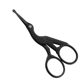 LIVINGO Professional Nose Hair Scissors, Multi-purpose Stainless Steel Rounded Tip Straight Blade, Facial Hair Beard Eyebrows Ear Trimming Beauty Grooming Tool for Men & Women, 3.5" Gold