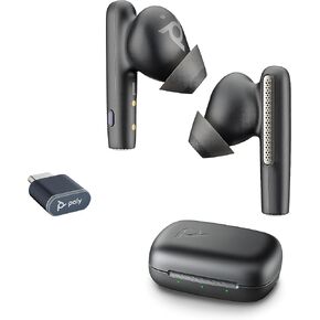 Poly Voyager Free 60+ UC True Wireless Earbuds (Plantronics) – Noise-Canceling Mics for Clear Calls – ANC – Smart Charge Case w/Touch Controls–Works w/iPhone,Android,PC/Mac,Zoom,Teams–Amazon Exclusive