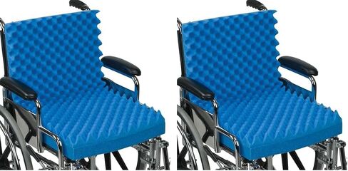 وسادة كرسي إسفنجية منحوتة على شكل قفص بيض من DMI، وسادة مقعد، وسادة مقعد السيارة، وسادة كرسي مكتب أو وسادة كرسي متحرك لتخفيف آلام الظهر، آلام عظام الذيل، عرق النسا، 18x16x4، بدون ظهر in Kuwait