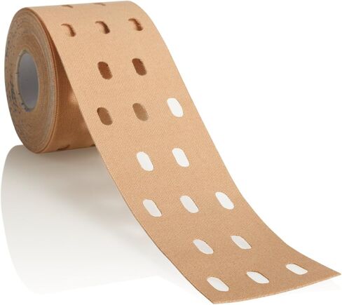 CureTape® Punch Pink | شريط علم الحركة المثقوب | المزيد من التمدد والتهوية| شريط ك لآلام المفاصل والركبة والكاحل والكتف | شريط علم الحركة للعلاج الطبيعي | شريط طبي مقاوم للماء in Kuwait