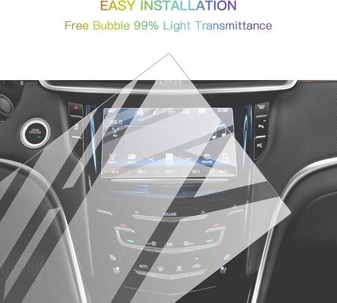 SKTU Screen Protector Foils for 2013-2019 Cadillac ATS SRX CUE infotainment interface 8In Navigation Display Tempered Glass 9H Hardness Anti Glare HD Clear LCD GPS Touch Screen Protective Film for 2013-2019 Cadillac ATS SRX in Kuwait