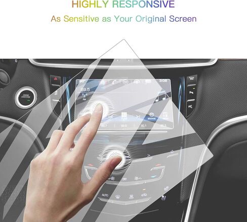 SKTU Screen Protector Foils for 2013-2019 Cadillac ATS SRX CUE infotainment interface 8In Navigation Display Tempered Glass 9H Hardness Anti Glare HD Clear LCD GPS Touch Screen Protective Film for 2013-2019 Cadillac ATS SRX in Kuwait