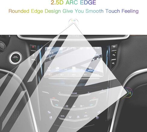 SKTU Screen Protector Foils for 2013-2019 Cadillac ATS SRX CUE infotainment interface 8In Navigation Display Tempered Glass 9H Hardness Anti Glare HD Clear LCD GPS Touch Screen Protective Film for 2013-2019 Cadillac ATS SRX in Kuwait