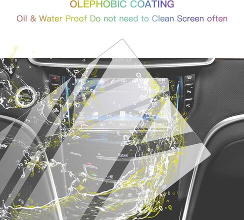 SKTU Screen Protector Foils for 2013-2019 Cadillac ATS SRX CUE infotainment interface 8In Navigation Display Tempered Glass 9H Hardness Anti Glare HD Clear LCD GPS Touch Screen Protective Film for 2013-2019 Cadillac ATS SRX in Kuwait