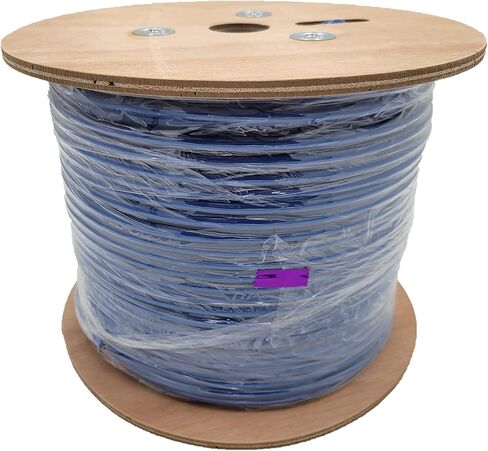 Micro Connectors 250 Feet Cat6 Solid (F/UTP) Outdoor Bulk Ethernet 23AWG Cable (Black) (TR4-560BOU-250) in Kuwait