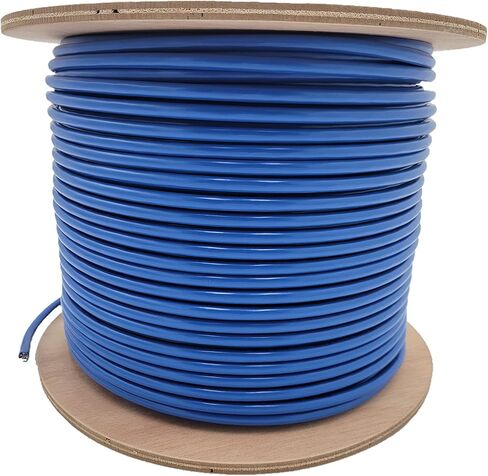 Micro Connectors 250 Feet Cat6 Solid (F/UTP) Outdoor Bulk Ethernet 23AWG Cable (Black) (TR4-560BOU-250) in Kuwait