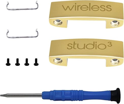 Replacement Headband Metal Folding Hinge Clip Cover Pin Repair Parts Set Compatible with Studio 3 Studio 3.0 Wireless Over-Ear Headphones,Great Fit and Durable(Black) in Kuwait
