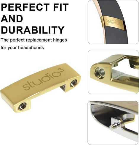 Replacement Headband Metal Folding Hinge Clip Cover Pin Repair Parts Set Compatible with Studio 3 Studio 3.0 Wireless Over-Ear Headphones,Great Fit and Durable(Black) in Kuwait