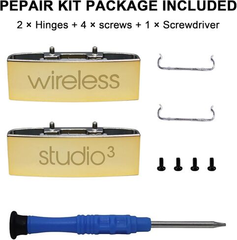 Replacement Headband Metal Folding Hinge Clip Cover Pin Repair Parts Set Compatible with Studio 3 Studio 3.0 Wireless Over-Ear Headphones,Great Fit and Durable(Black) in Kuwait