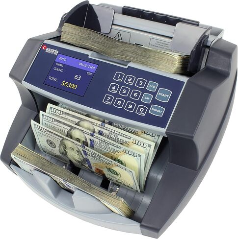 Cassida 6600 UV – USA Business Grade Money Counter with UV/IR Counterfeit Detection – Top Loading Bill Counting Machine w/ ValuCount™, Add and Batch Modes – Fast Counting Speed 1,400 Notes/Min in Saudi Arabia