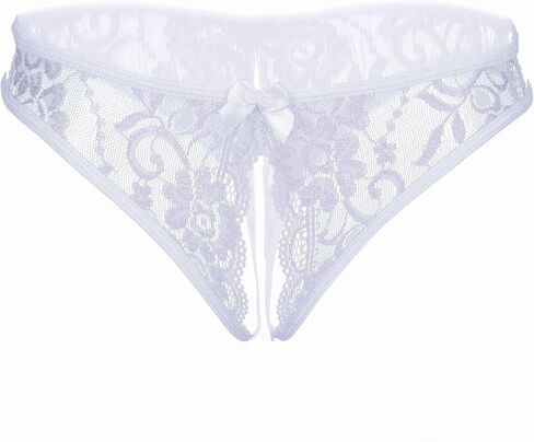Women Crotchless Underwear Side Hollow Out Hipster Panties Bow Tie Naughty Thongs in Saudi Arabia