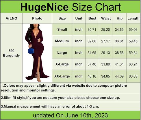 HugeNice Colorful Maxi Dresses for Women Sexy Long Sleeve Deep V Neck Bodycon Floor Length Dress in Kuwait
