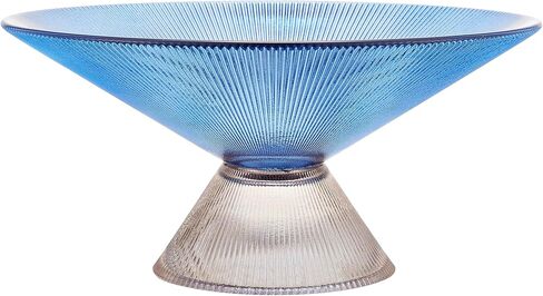 Glass Fruit Bowl - 10" Red Decorative Bowl - Decorative Bowls for Home Décor - Centerpiece Bowl for Entryway Table, Candy Dish, and Essentials Display - Glass Bowl Decorative - Footed Bowl in Saudi Arabia
