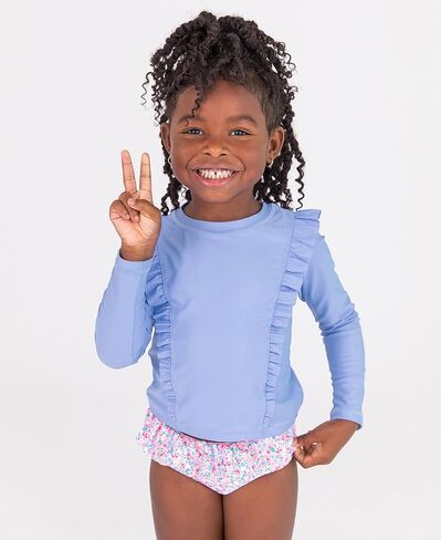 RuffleButts Baby/Toddler Girls Princess Seam Ruffle Rash Guard 2-Piece UPF50+ Sun Protected Swimsuit in Saudi Arabia
