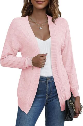 CPOKRTWSO Women's Cardigan Sweaters with Pockets Casual Long Sleeve Open Front Lightweight Cardigans for Women Trendy(S-XL) in Saudi Arabia