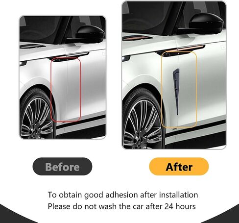 2PCS Car Fender Side Vents, Carbon Fiber Spoiler Body Decoration Cover, Auto Exterior Accessories Air Inlet Grille Spoiler Trim Cover, Car Accessories Spoiler Trim Cover (Black) in Saudi Arabia