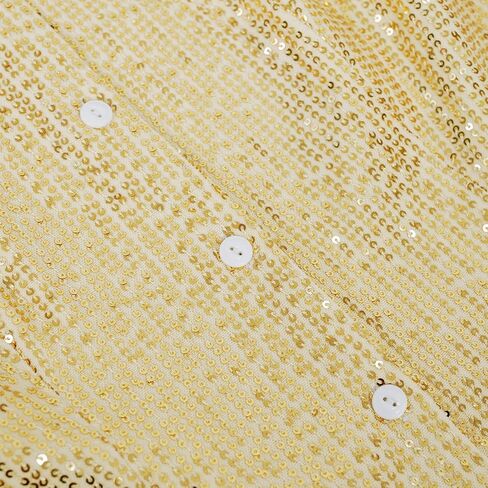 Women's Sequin Jacket Button Up Long Sleeved Disco Sparkling Top in Saudi Arabia