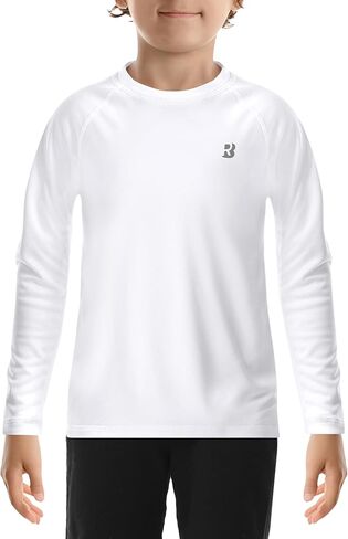 UPF 50+ Boys Swim Shirt, Long Sleeve Rash Guard Youth Kids UV Sun Protection SPF Shirts Fishing Water Beach Surfing in Saudi Arabia